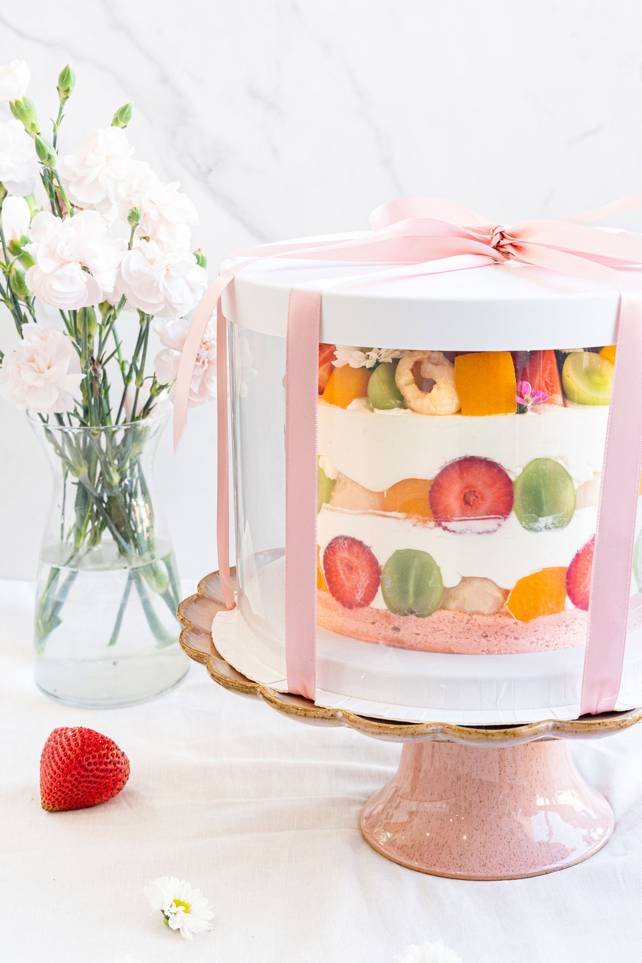 mother’s day 2024 – rose tea fruit cotton cake
